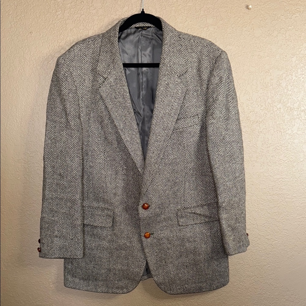 Vintage Jordan’s Tweed Herringbone Sport Coat with Tailored Fit